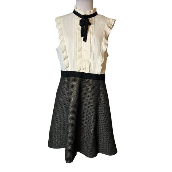 NWT Ted Baker Karoll dress Ruffle and Bow mixed media - Picture 3 of 9